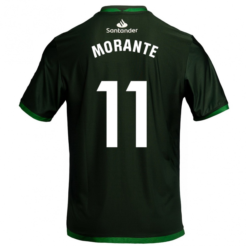 נשים כדורגל Alejandro Morante #11 ירוק כהה הרחק ג'רזי 2025/26