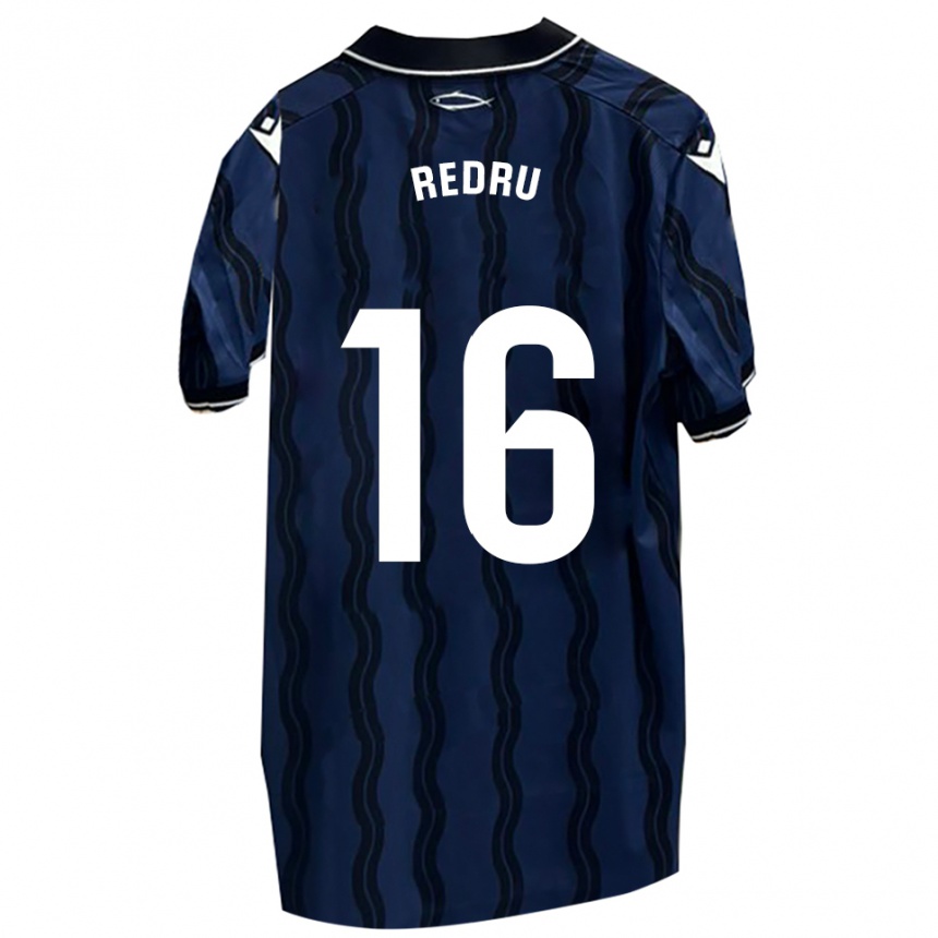 נשים כדורגל Carlos Redru #16 כחול כהה שחור הרחק ג'רזי 2025/26