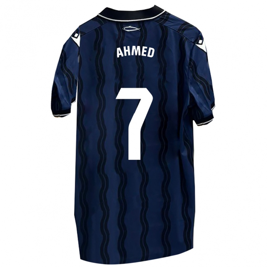 נשים כדורגל אייזר אחמד #7 כחול כהה שחור הרחק ג'רזי 2025/26