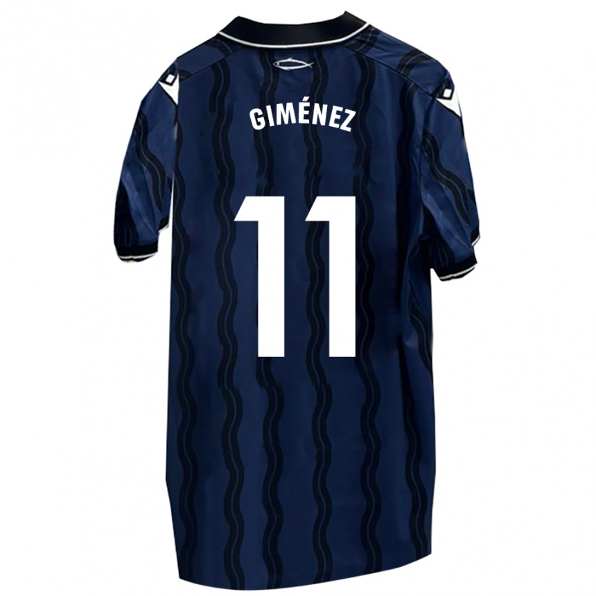 נשים כדורגל גונזלו חימנז #11 כחול כהה שחור הרחק ג'רזי 2025/26