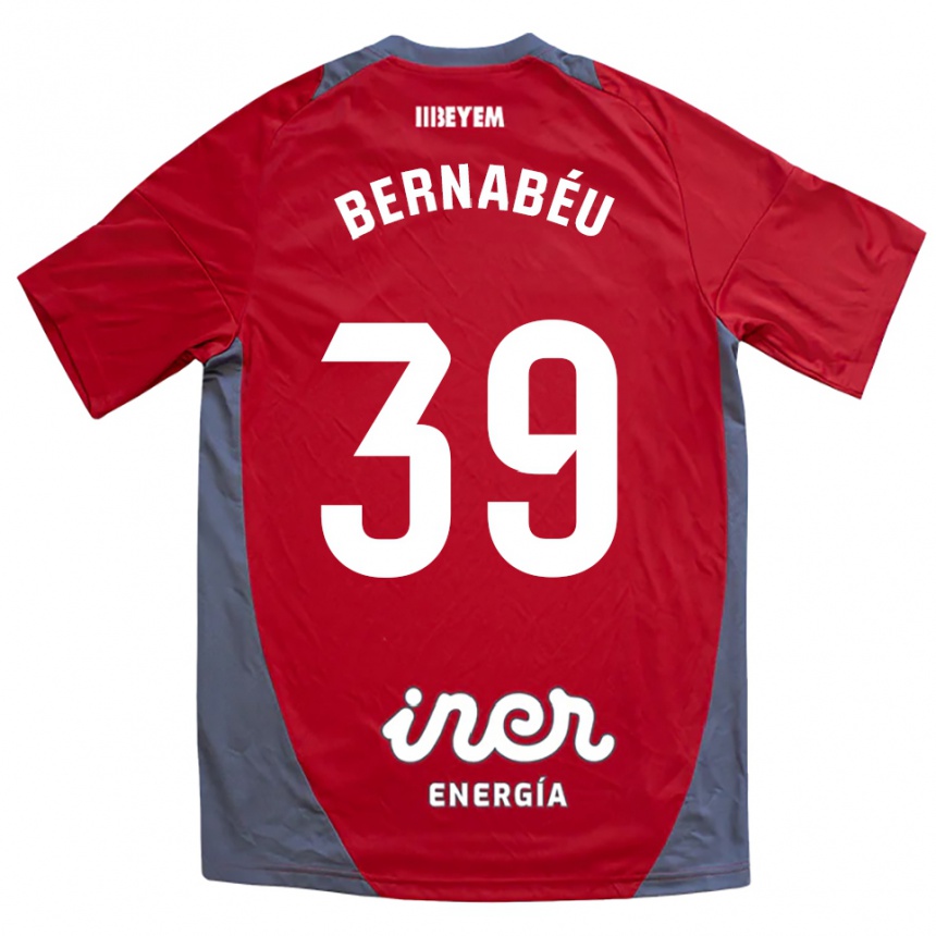 נשים כדורגל Dani Bernabéu #39 אדום אפור הרחק ג'רזי 2025/26