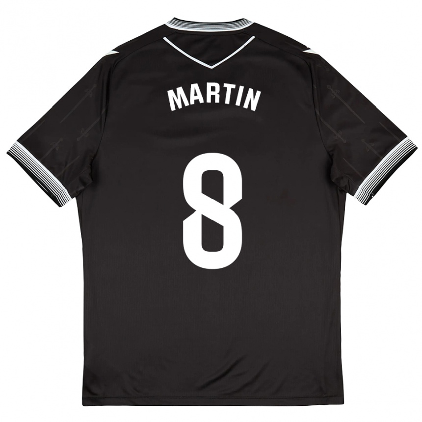 נשים כדורגל אנדר מרטין #8 שחור לבן הרחק ג'רזי 2025/26