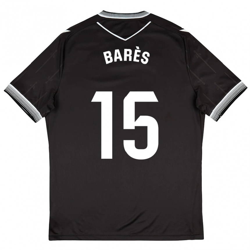 נשים כדורגל גבריאל בארס #15 שחור לבן הרחק ג'רזי 2025/26