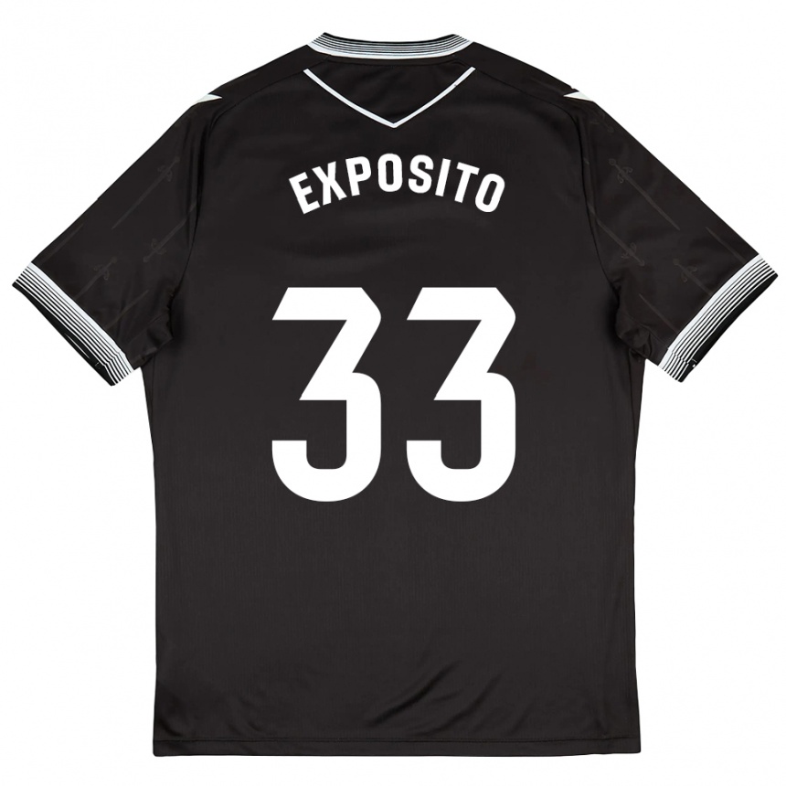 נשים כדורגל מרסלו אקספוזיטו #33 שחור לבן הרחק ג'רזי 2025/26