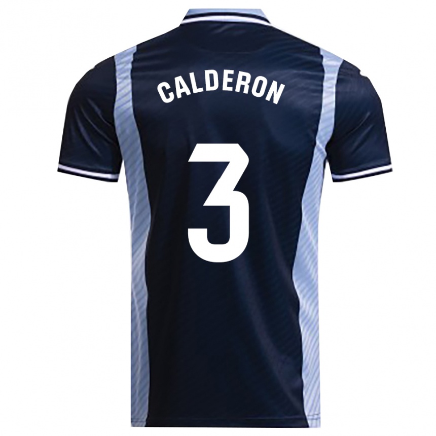 נשים כדורגל חוסה קלדרון #3 כחול נייבי תכלת הרחק ג'רזי 2025/26