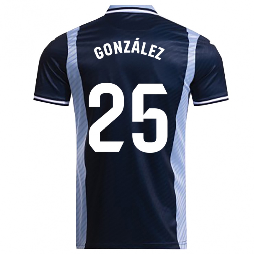 נשים כדורגל Dani González #25 כחול נייבי תכלת הרחק ג'רזי 2025/26