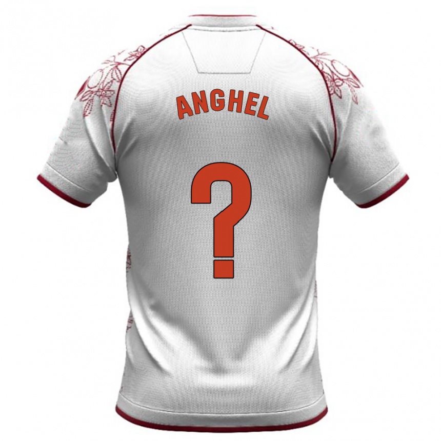 נשים כדורגל Nicolas Anghel #0 לבן בורדו הרחק ג'רזי 2025/26