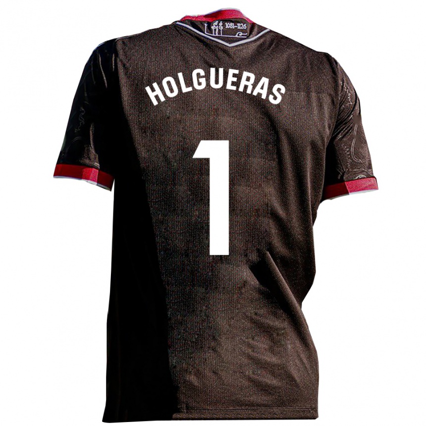 נשים כדורגל Javi Holgueras #1 שחור אדום הרחק ג'רזי 2025/26