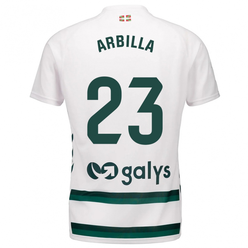 נשים כדורגל Anaitz Arbilla #23 לבן ירוק הרחק ג'רזי 2025/26