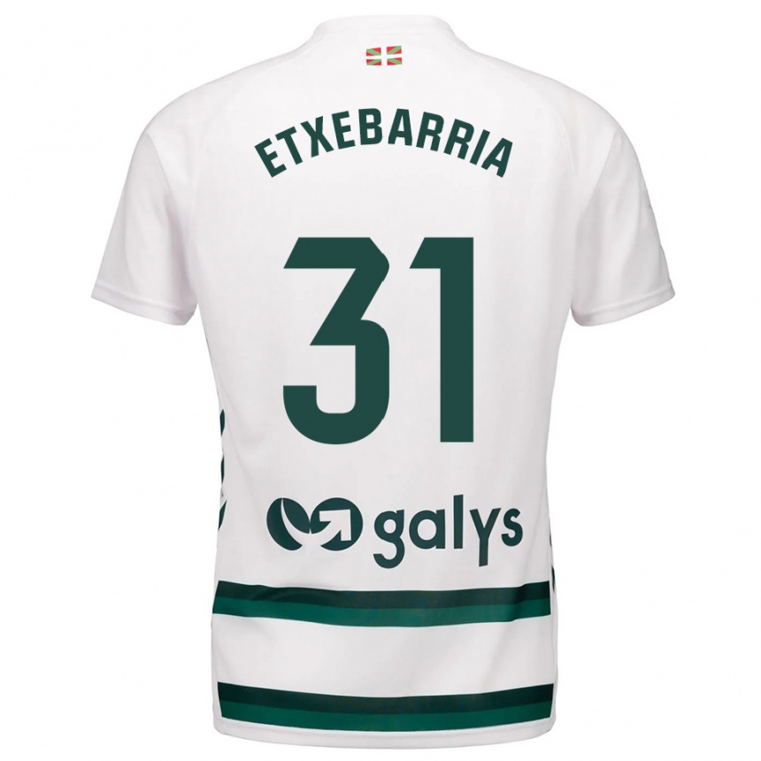 נשים כדורגל Ekain Etxebarria #31 לבן ירוק הרחק ג'רזי 2025/26