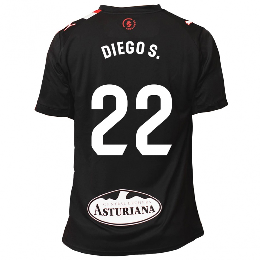נשים כדורגל Diego Sánchez #22 שחור לבן הרחק ג'רזי 2025/26