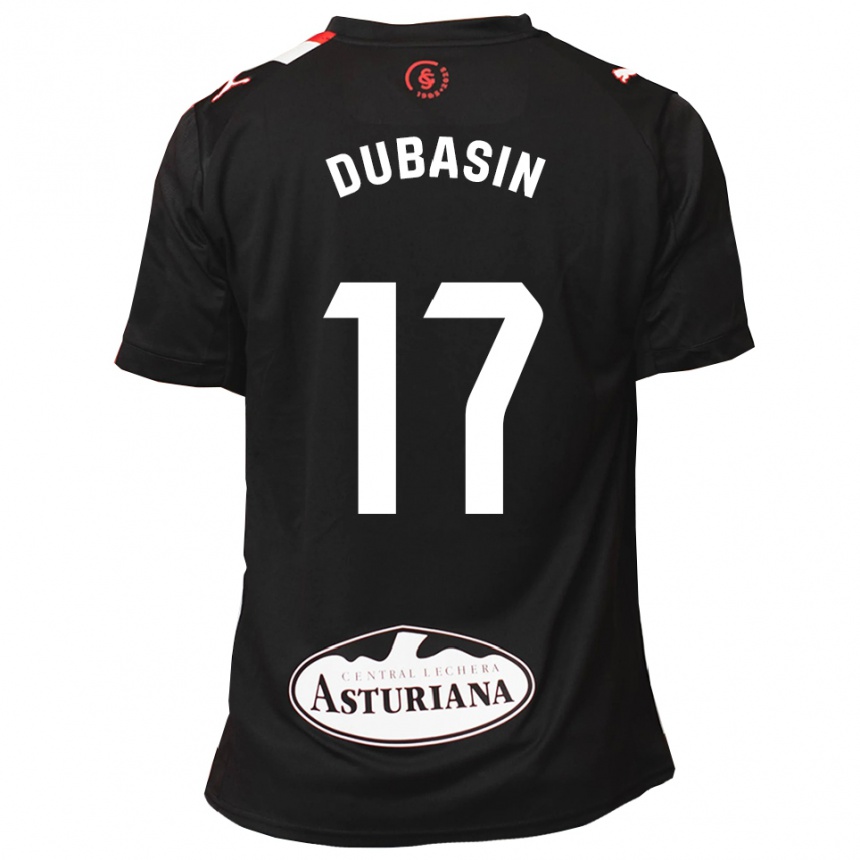 נשים כדורגל Jonathan Dubasin #17 שחור לבן הרחק ג'רזי 2025/26