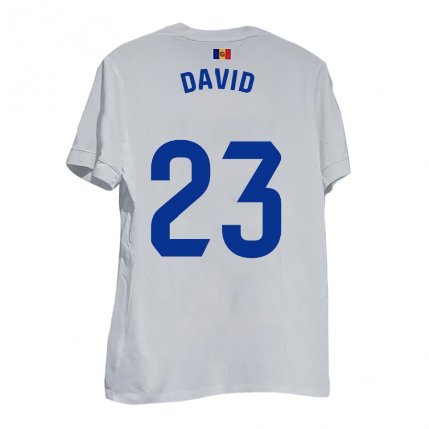נשים כדורגל David De La Fuente #23 לבן צהוב כחול הרחק ג'רזי 2025/26