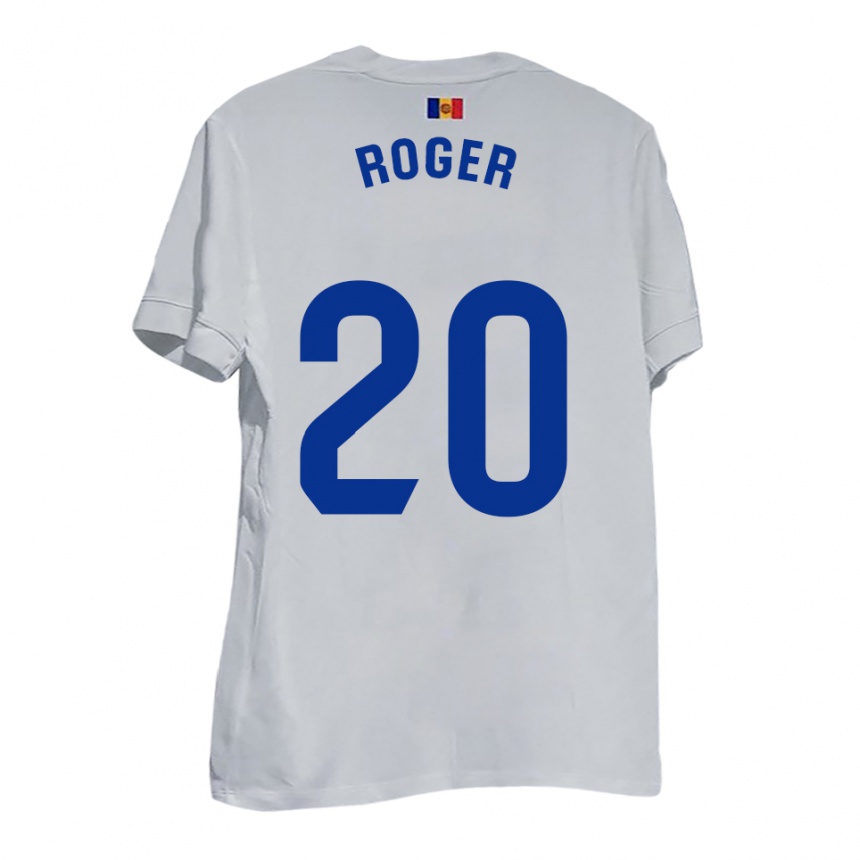 נשים כדורגל Roger #20 לבן צהוב כחול הרחק ג'רזי 2025/26