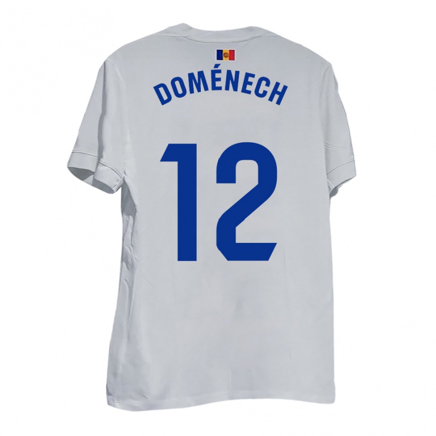 נשים כדורגל מארק דומנק #12 לבן צהוב כחול הרחק ג'רזי 2025/26