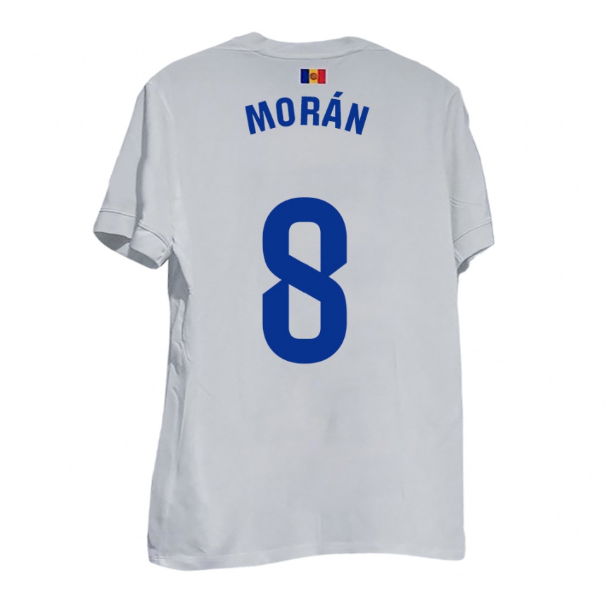 נשים כדורגל אריק מוראן #8 לבן צהוב כחול הרחק ג'רזי 2025/26