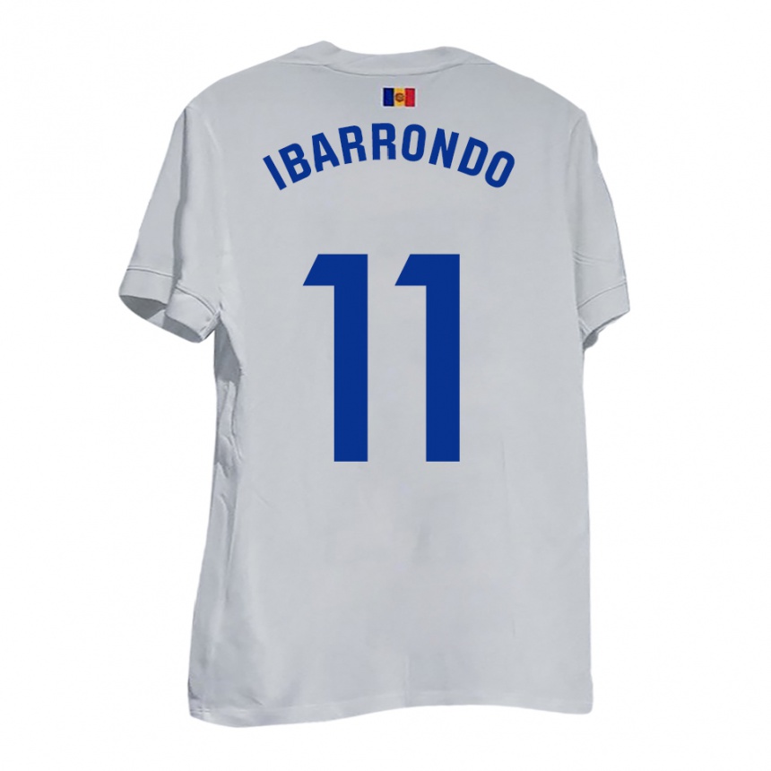 נשים כדורגל אלחנדרו איברונדו גורוסטידי #11 לבן צהוב כחול הרחק ג'רזי 2025/26