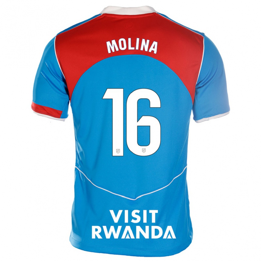 נשים כדורגל נהואל מולינה #16 כחול לבן ג'רזי קיט שלישי 2025/26