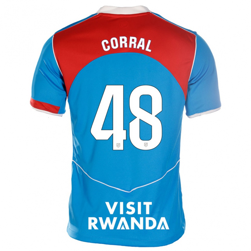 נשים כדורגל אדריאן קוראל #48 כחול לבן ג'רזי קיט שלישי 2025/26