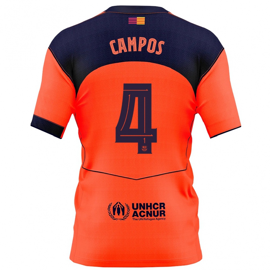 נשים כדורגל Alex Campos #4 כתום נייבי ג'רזי קיט שלישי 2025/26