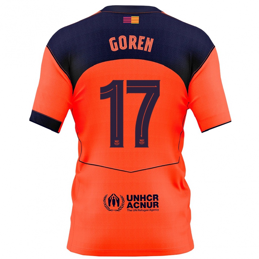 נשים כדורגל Orian Goren #17 כתום נייבי ג'רזי קיט שלישי 2025/26