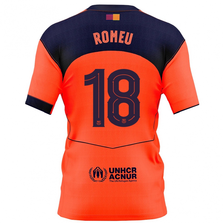 נשים כדורגל אוריול רומאו #18 כתום נייבי ג'רזי קיט שלישי 2025/26