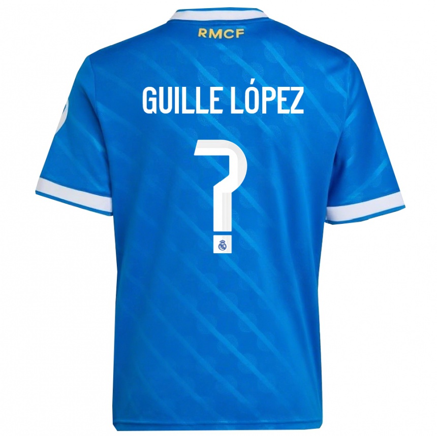 נשים כדורגל Guille López #0 כחול לבן ג'רזי קיט שלישי 2025/26