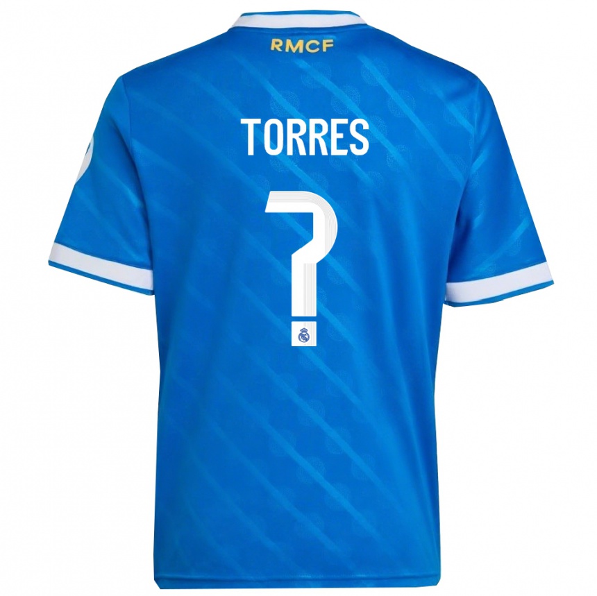 נשים כדורגל Roi Torres #0 כחול לבן ג'רזי קיט שלישי 2025/26