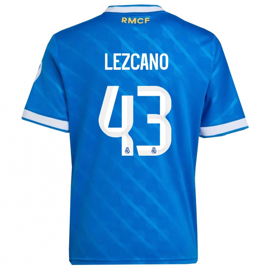 נשים כדורגל Álvaro Lezcano #43 כחול לבן ג'רזי קיט שלישי 2025/26