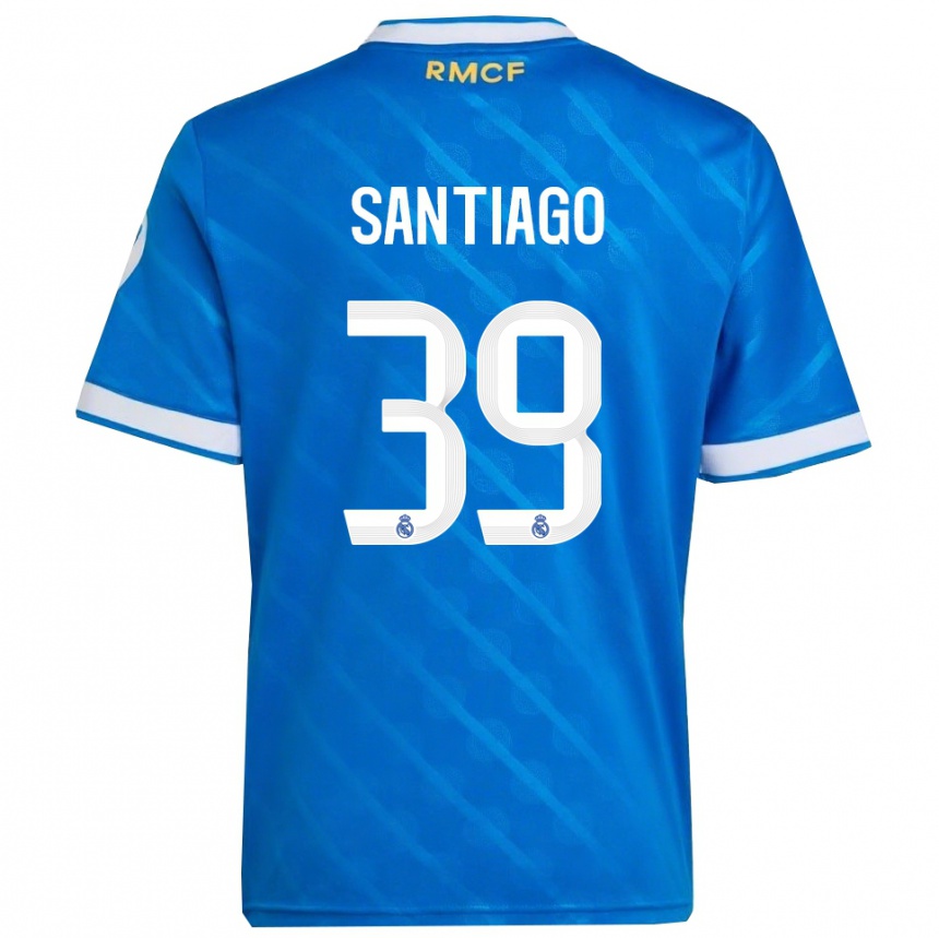 נשים כדורגל Aimar Santiago #39 כחול לבן ג'רזי קיט שלישי 2025/26