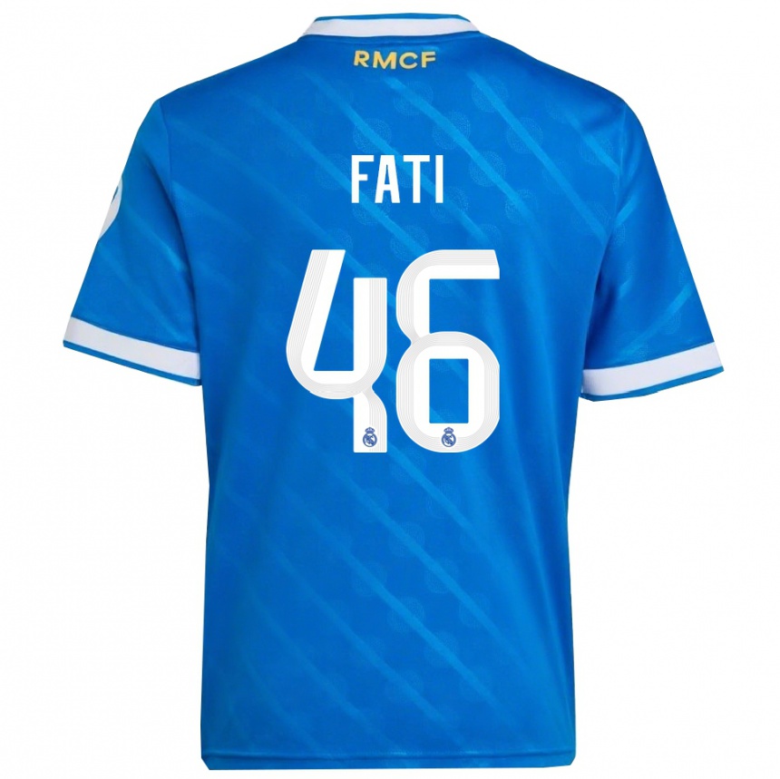 נשים כדורגל Lamini Fati #46 כחול לבן ג'רזי קיט שלישי 2025/26