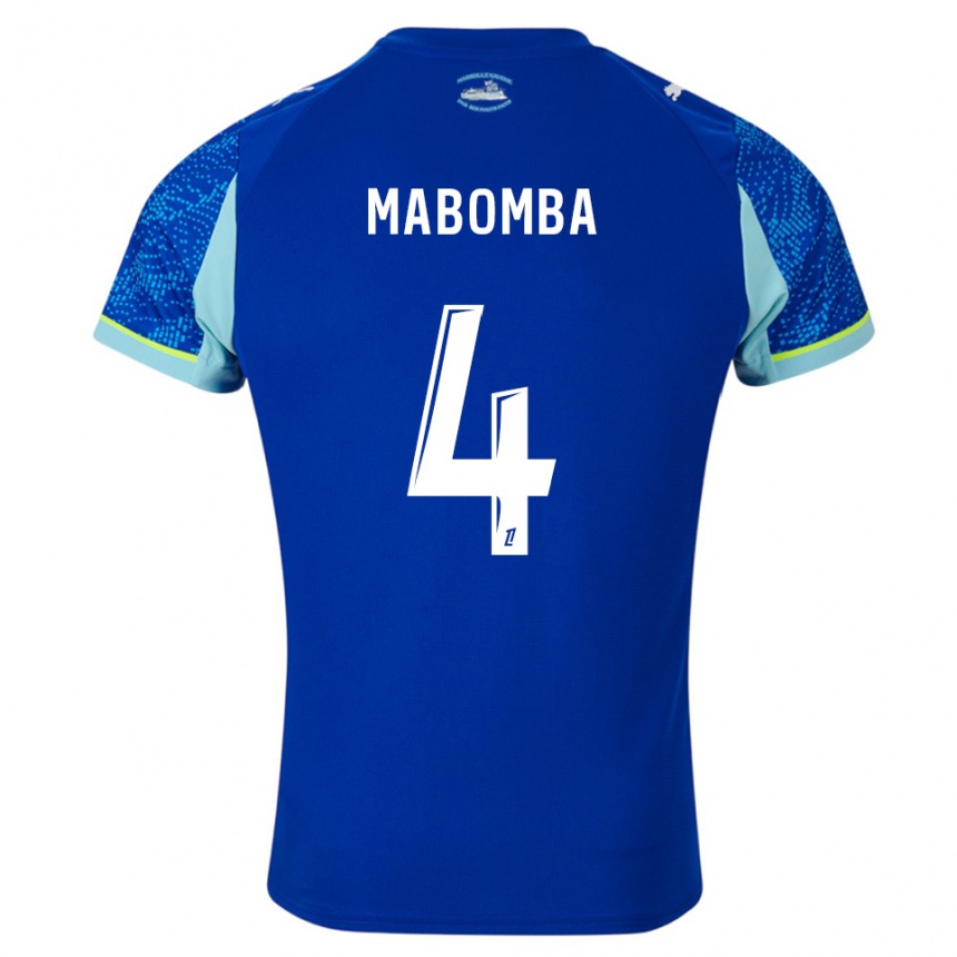נשים כדורגל Daniel Mabomba #4 תכלת לבן ג'רזי קיט שלישי 2025/26