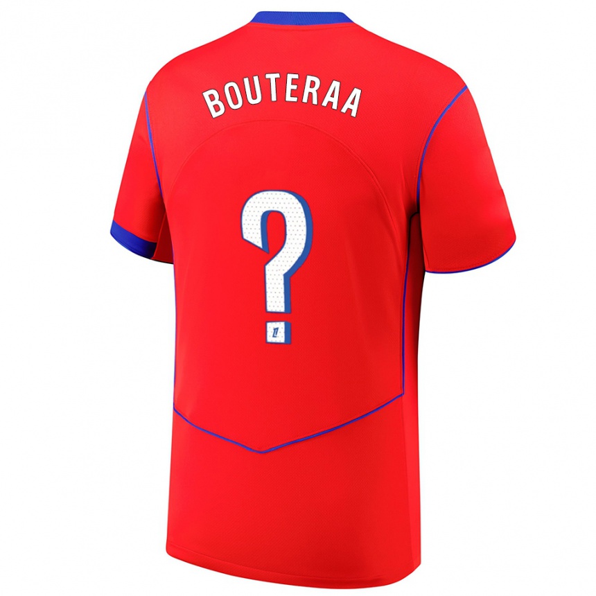 נשים כדורגל Sofiane Bouteraa #0 אדום כחול לבן ג'רזי קיט שלישי 2025/26