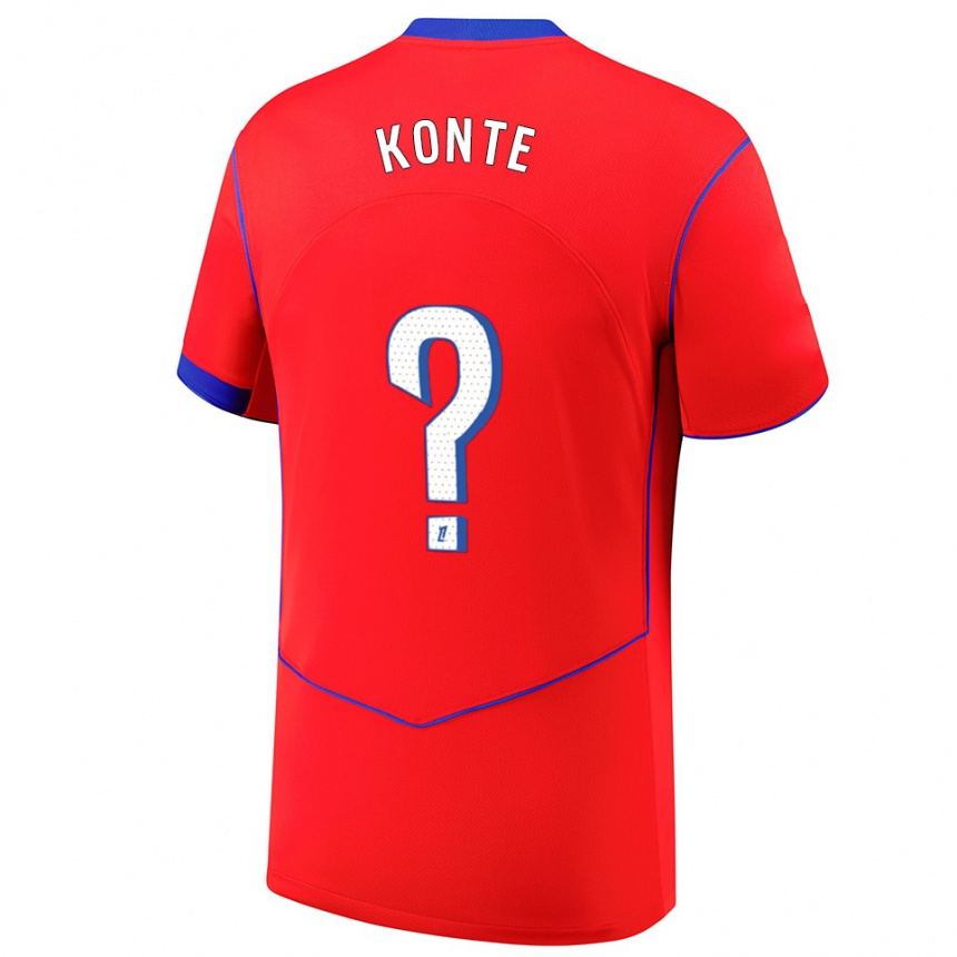 נשים כדורגל Maeta Konte #0 אדום כחול לבן ג'רזי קיט שלישי 2025/26