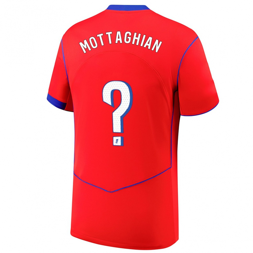 נשים כדורגל Keyvan Mottaghian #0 אדום כחול לבן ג'רזי קיט שלישי 2025/26