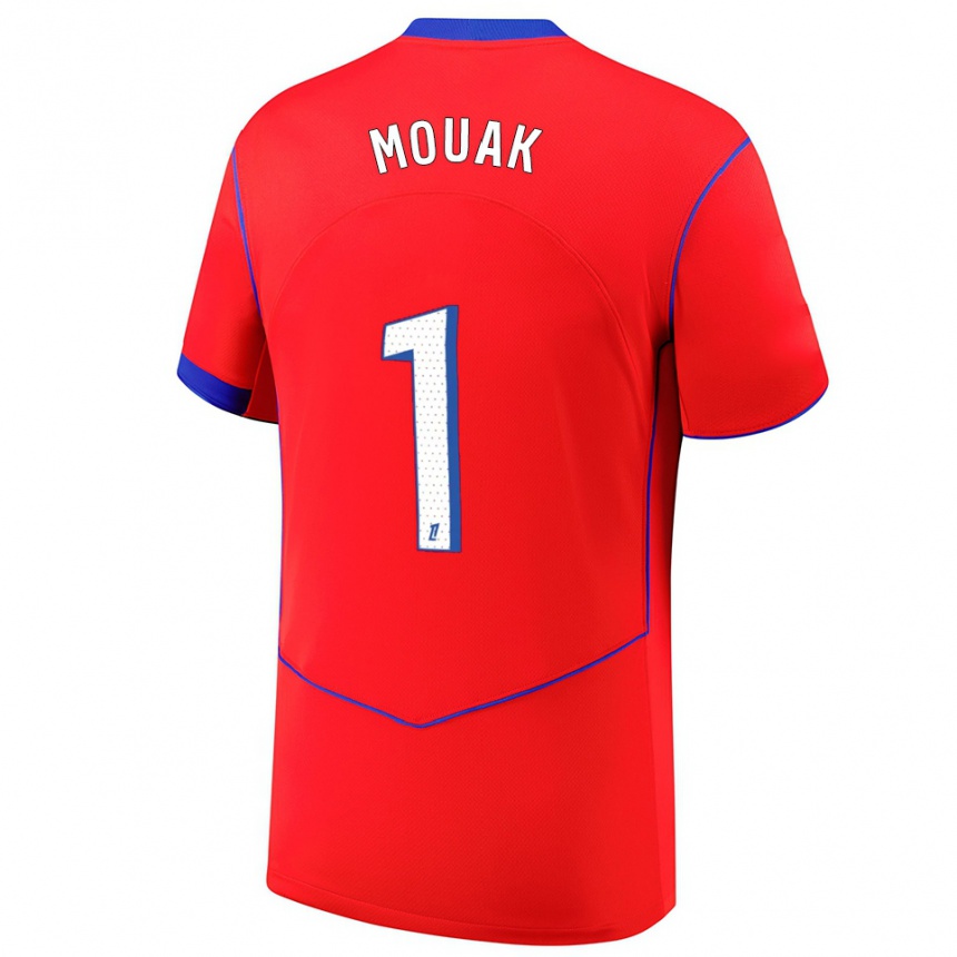 נשים כדורגל Adam Mouak #1 אדום כחול לבן ג'רזי קיט שלישי 2025/26