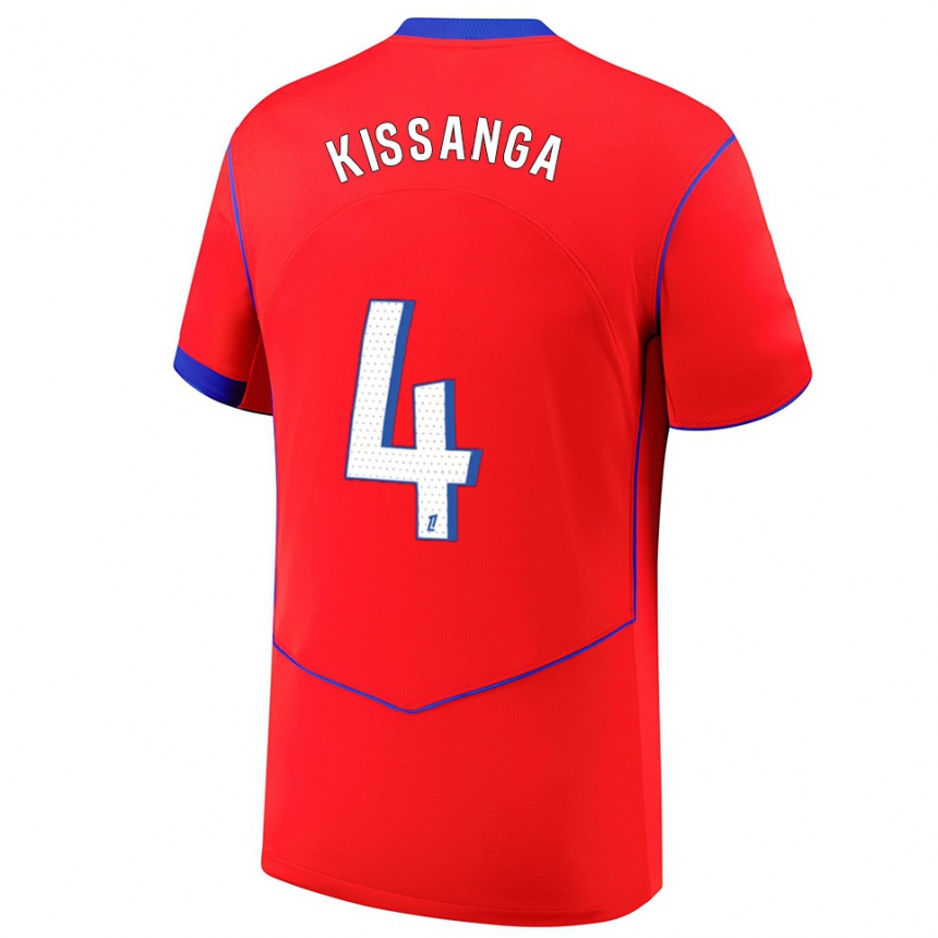 נשים כדורגל Hugo Kissanga #4 אדום כחול לבן ג'רזי קיט שלישי 2025/26
