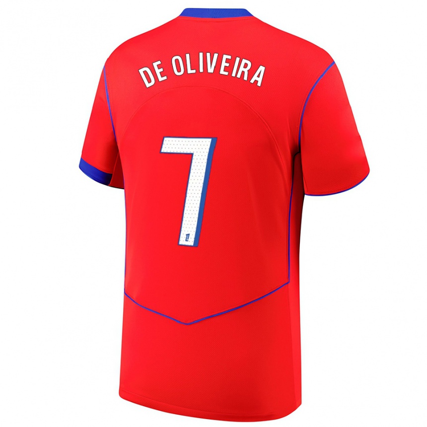נשים כדורגל Mathieu De Oliveira #7 אדום כחול לבן ג'רזי קיט שלישי 2025/26