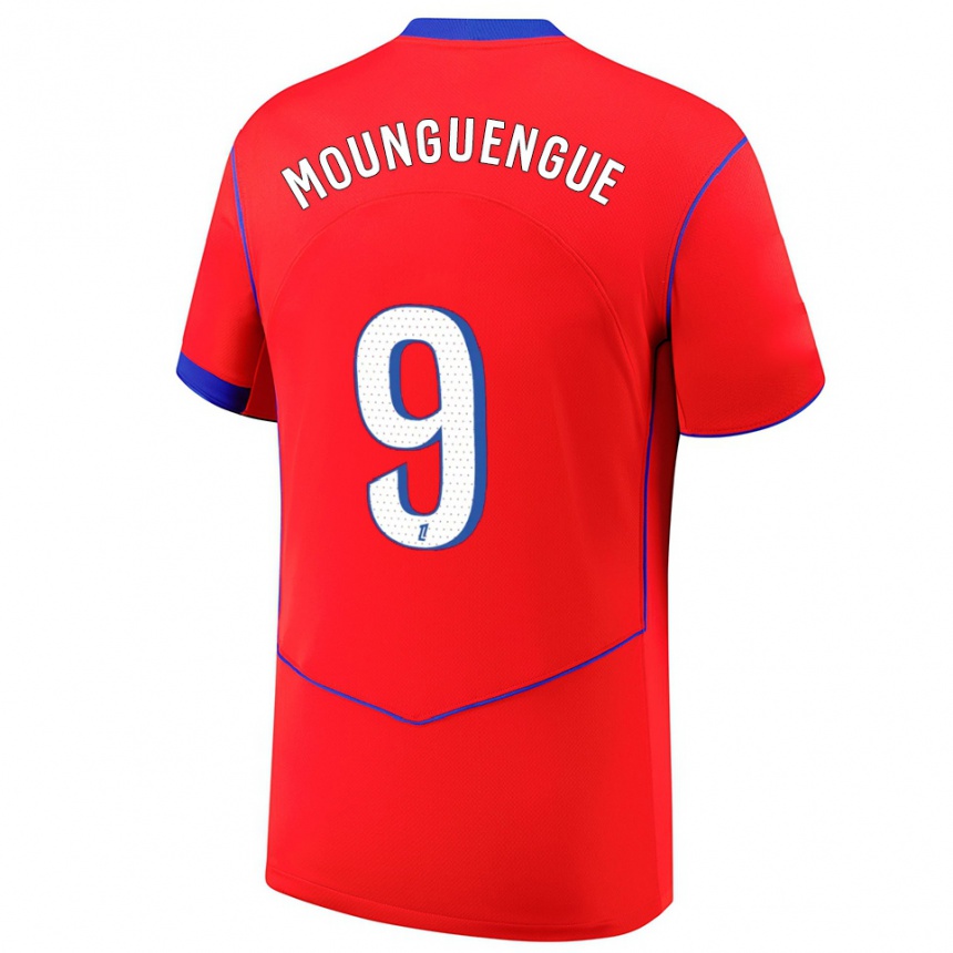 נשים כדורגל Pierre Mounguengue #9 אדום כחול לבן ג'רזי קיט שלישי 2025/26