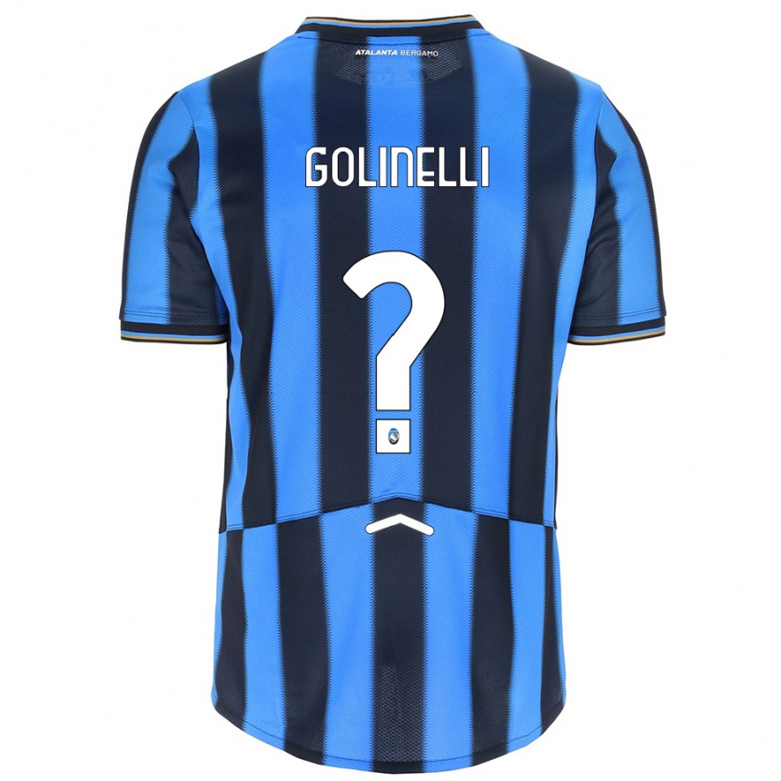 ילדים כדורגל Martino Golinelli #0 תכלת שחור ג'רזי ביתית 2025/26