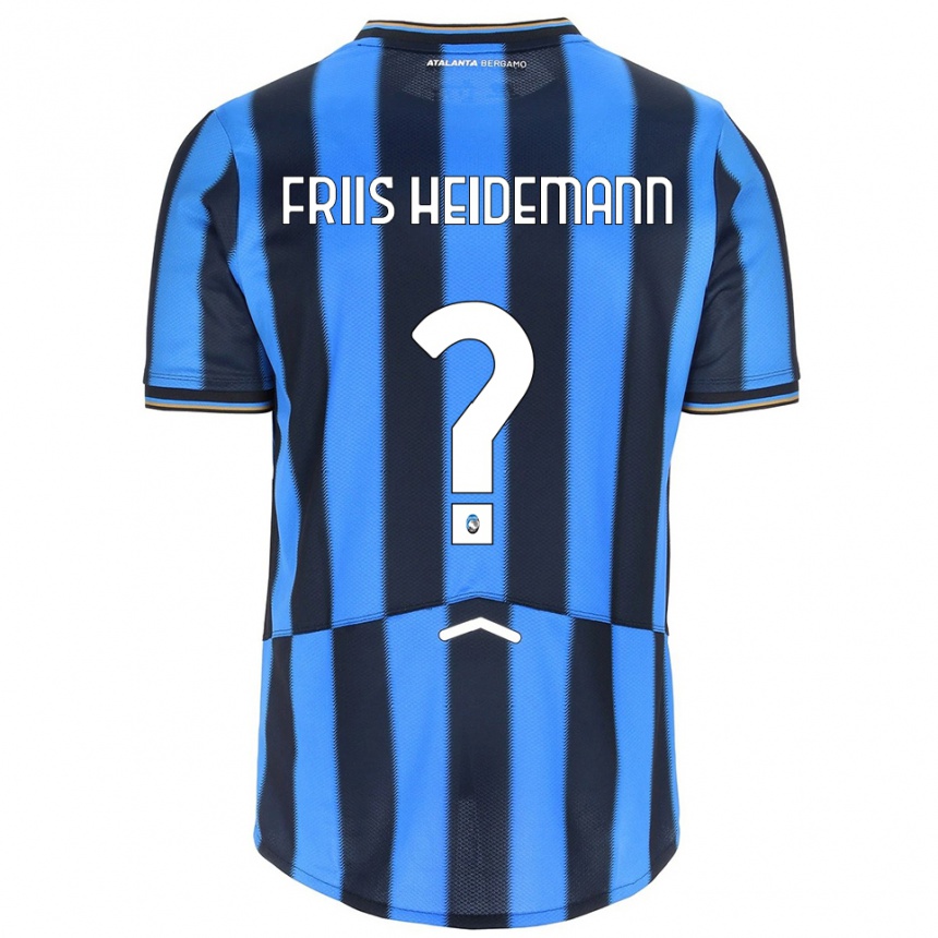 ילדים כדורגל Lukas Friis Heidemann #0 תכלת שחור ג'רזי ביתית 2025/26