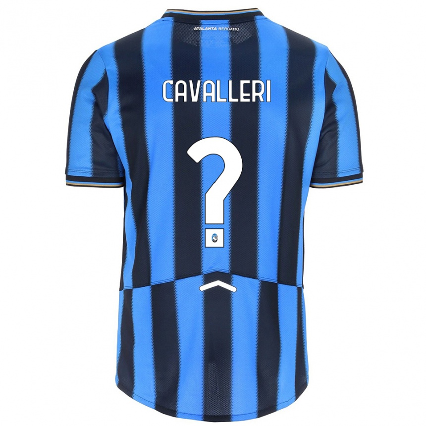 ילדים כדורגל Nicolas Cavalleri #0 תכלת שחור ג'רזי ביתית 2025/26