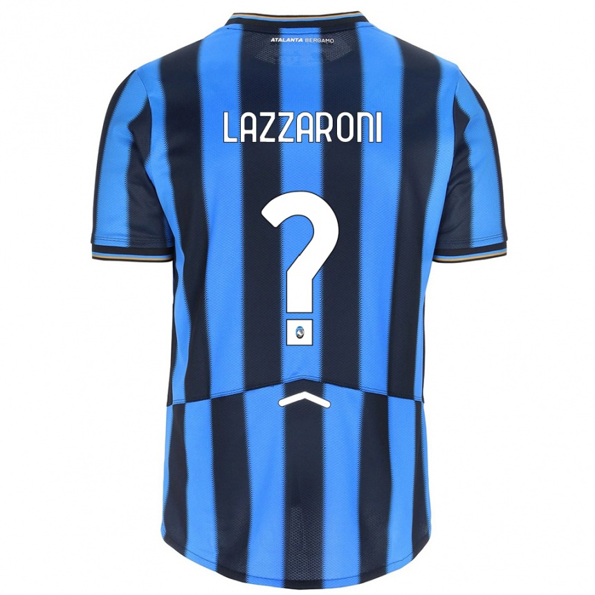 ילדים כדורגל Andrea Lazzaroni #0 תכלת שחור ג'רזי ביתית 2025/26