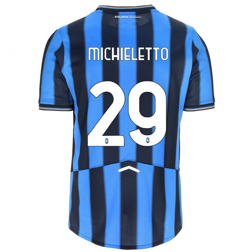 ילדים כדורגל Andrea Michieletto #29 תכלת שחור ג'רזי ביתית 2025/26