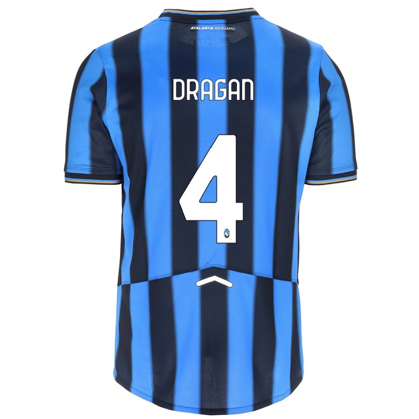 ילדים כדורגל Oleksandr Dragan #4 תכלת שחור ג'רזי ביתית 2025/26