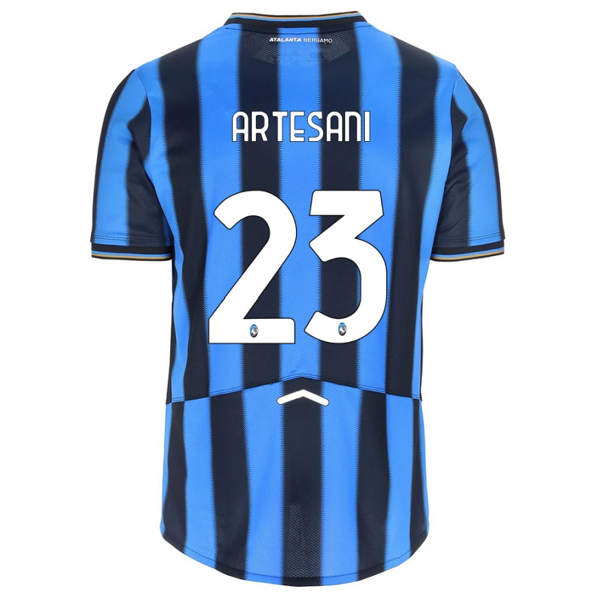ילדים כדורגל Nicolò Artesani #23 תכלת שחור ג'רזי ביתית 2025/26