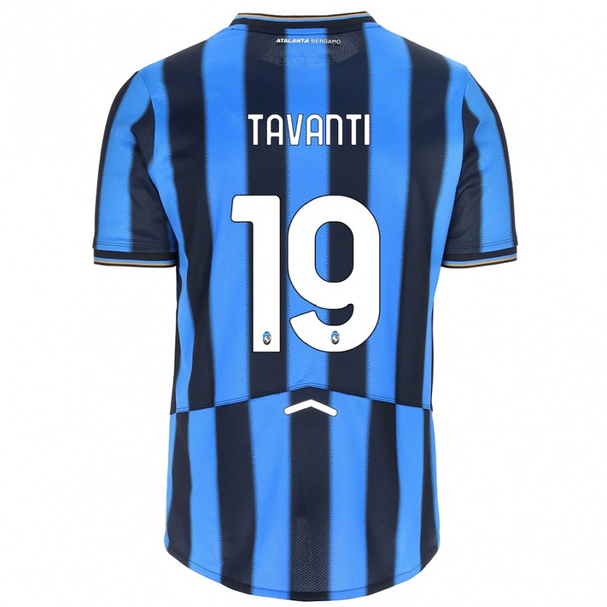 ילדים כדורגל מתיה טבנטי #19 תכלת שחור ג'רזי ביתית 2025/26