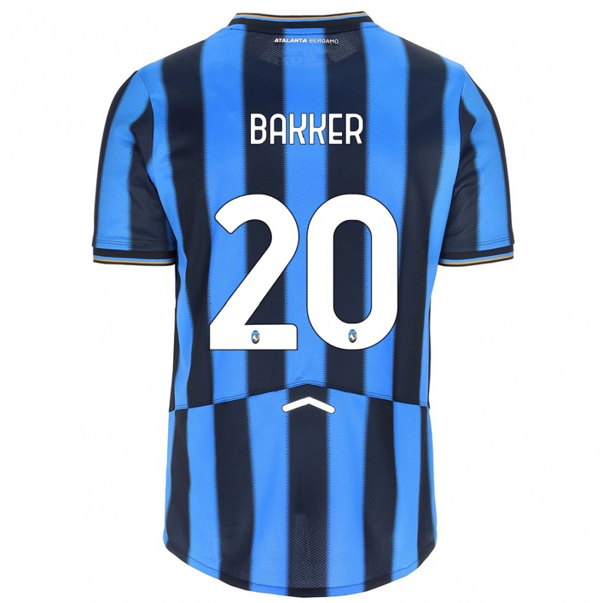 ילדים כדורגל מיטשל באקר #20 תכלת שחור ג'רזי ביתית 2025/26