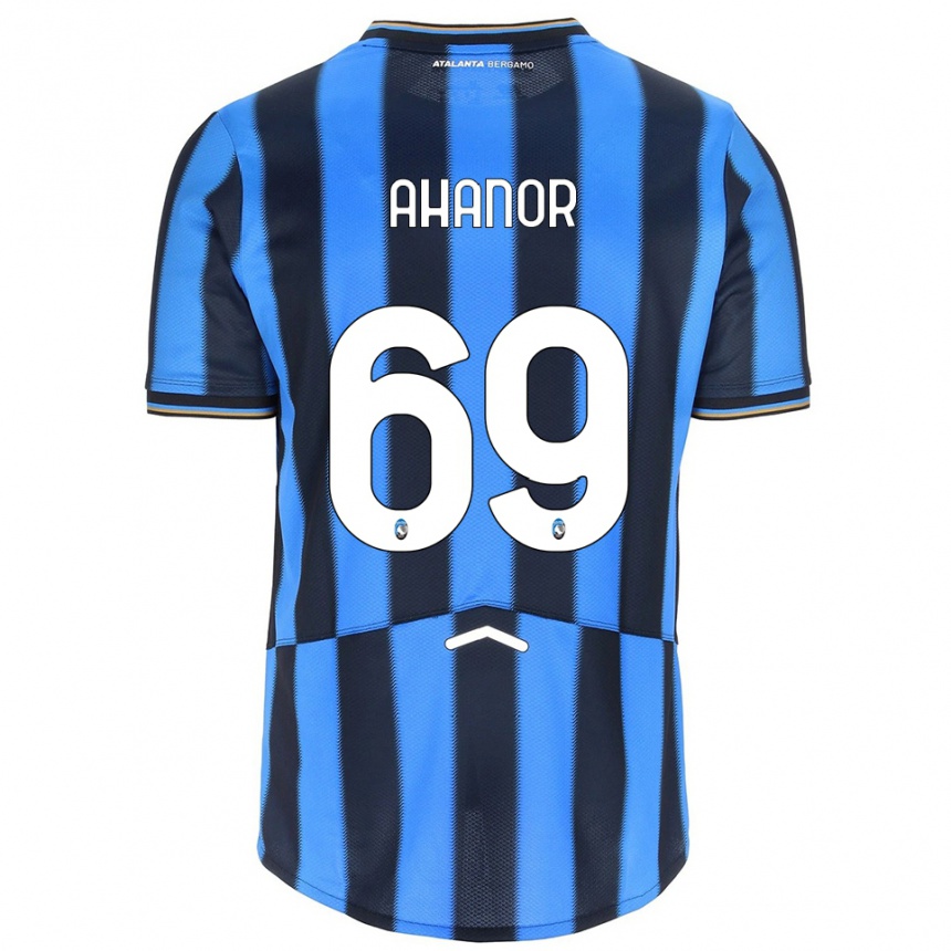 ילדים כדורגל Honest Ahanor #69 תכלת שחור ג'רזי ביתית 2025/26