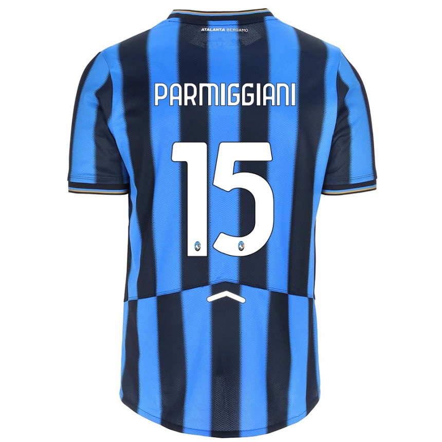 ילדים כדורגל פייטרו פרמיגיאני #15 תכלת שחור ג'רזי ביתית 2025/26
